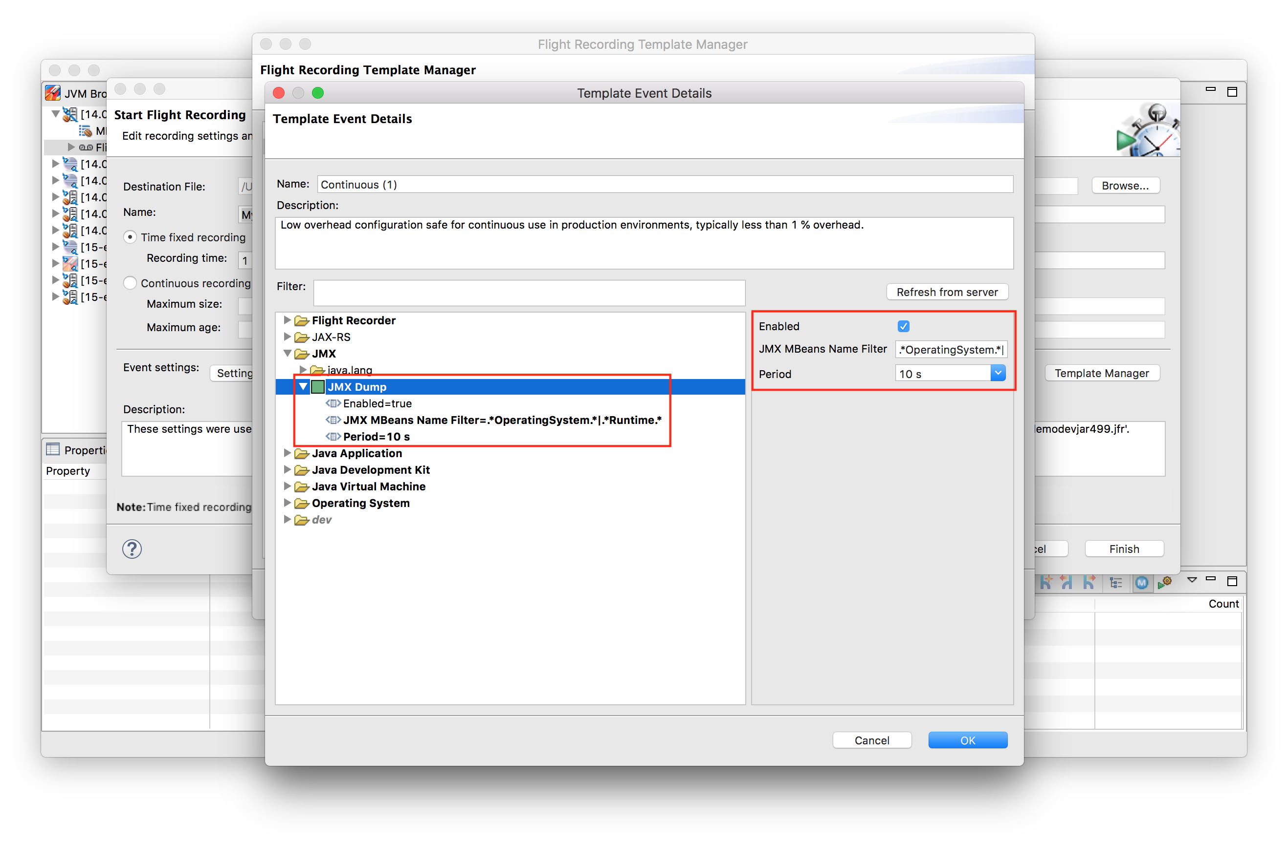 Configuring JmFrX in JMC